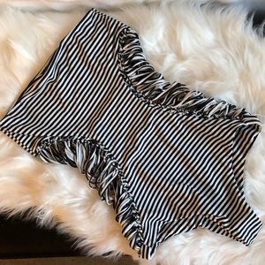 Black and White Stripe Mikoh One Piece